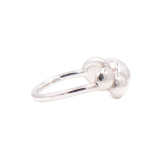 Pandora Rare Retired Liquid Silver Triple Bubble Sterling Silver Ring Size 5.25
