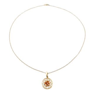 Vintage Krementz Gold Filled Rose Pendant Necklace Romantic Floral Jewelry