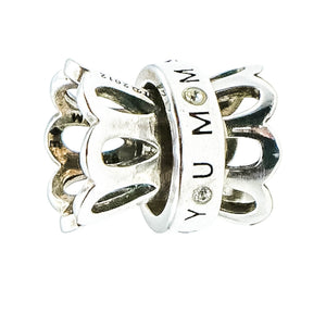 Chamilia Thank You Mom Limited Edition Sterling Silver Charm Pink & Clear Swarovski