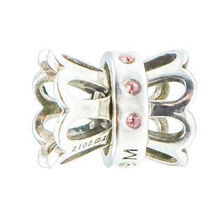 Chamilia Thank You Mom Limited Edition Sterling Silver Charm Pink & Clear Swarovski