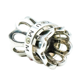 Chamilia Thank You Mom Limited Edition Sterling Silver Charm Pink & Clear Swarovski