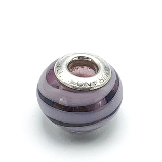 Charmed Memories Purple Murano Glass Charm With Sterling Silver Core