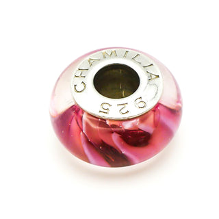 CHAMILIA Coral Flames Murano Glass Charm With Sterling Silver Core