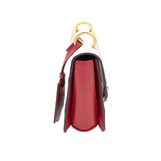 Gucci Sylvie Queen Margaret Tri-Color Leather Shoulder Bag With Bee Ornament & Strap