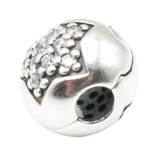 Pandora You Are a Star Sterling Silver Clip Charm Retired Clear CZ