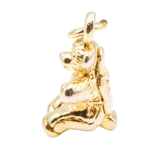 Gold Plated Sterling Silver Teddy Bear Charm – Vintage Style Bear Pendant