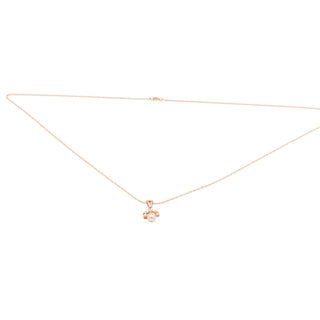 14K Yellow Gold 18 Inch Akoya Pearl & Diamond Pendant Necklace