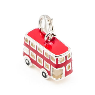 Thomas Sabo Sterling Silver London Bus Charm Pendant With Red Enamel
