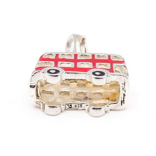 Thomas Sabo Sterling Silver London Bus Charm Pendant With Red Enamel