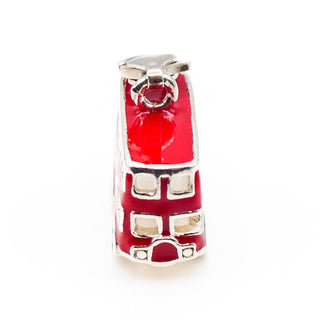 Thomas Sabo Sterling Silver London Bus Charm Pendant With Red Enamel