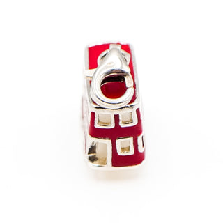 Thomas Sabo Sterling Silver London Bus Charm Pendant With Red Enamel