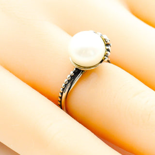 PANDORA Size 4.5 (48) Garden Odyssey Sterling Silver Pearl Ring