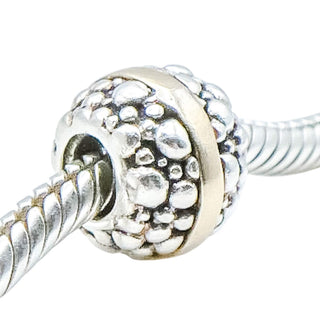 Chamilia Dots & Lines Sterling Silver 14K Gold Bead Charm
