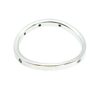 PANDORA Size 9 (60) Swirling Droplets Sterling Silver Ring With Clear Zirconia
