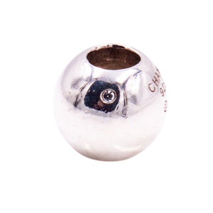 Chamilia Roundabout Sterling Silver Clear CZ Sphere Charm Bead