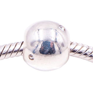 Chamilia Roundabout Sterling Silver Clear CZ Sphere Charm Bead