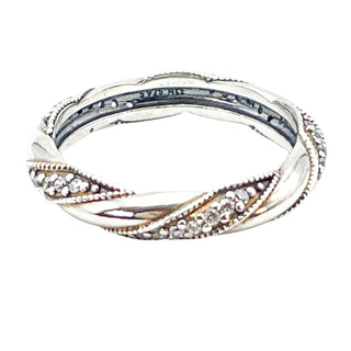 PANDORA Size 9 Ribbon of Love Sterling Silver Ring