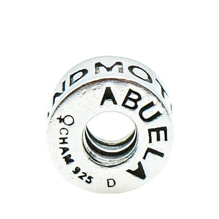 Chamilia Grandmother Grand Mere Abuela Sterling Silver Charm Bead