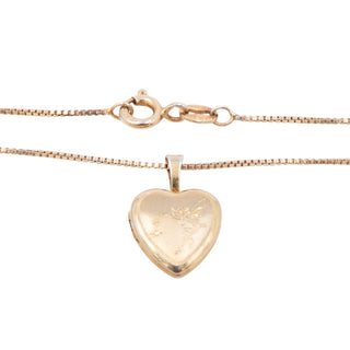 Sterling Silver Heart Fairy Locket Pendant 15 Inch Necklace