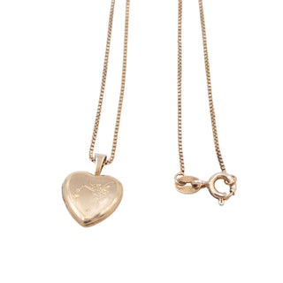 Sterling Silver Heart Fairy Locket Pendant 15 Inch Necklace