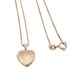 Sterling Silver Heart Fairy Locket Pendant 15 Inch Necklace