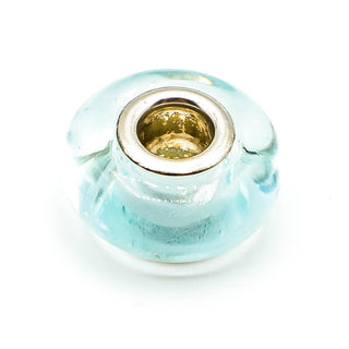 Chamilia Swirl Clear Blue Sterling Silver Murano Glass Charm