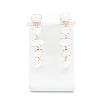 Jemma Sands Mother of Pearl Drop Earrings 14K Gold Vermeil 5 Tier Dangle