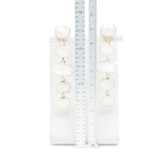 Jemma Sands Mother of Pearl Drop Earrings 14K Gold Vermeil 5 Tier Dangle