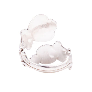 Vintage Avon Treasured Heart 1975 Sterling Silver Bypass Ring Size 7.5