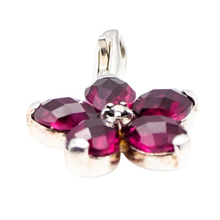 Thomas Sabo Genuine Ruby Sterling Silver Flower Pendant Charm
