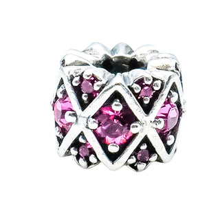 Chamilia Shimmering Stones Pink Swarovski Crystal Sterling Silver Charm Bead