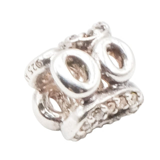 Pandora Circle of Friends Charm Sterling Silver with Brown & Clear Zirconia