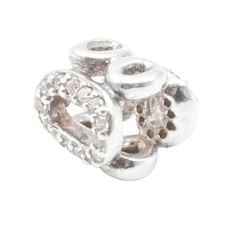 Pandora Circle of Friends Charm Sterling Silver with Brown & Clear Zirconia