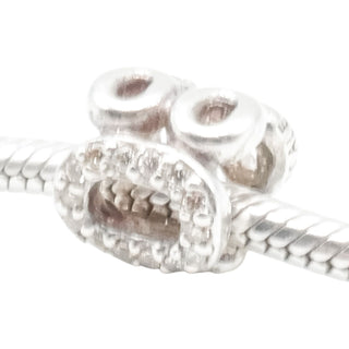 Pandora Circle of Friends Charm Sterling Silver with Brown & Clear Zirconia