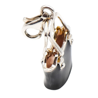 Thomas Sabo Black Beach Bag Sterling Silver Charm Pendant With Black Enamel