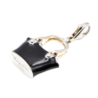 Thomas Sabo Black Beach Bag Sterling Silver Charm Pendant With Black Enamel