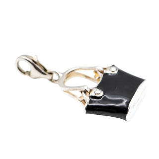 Thomas Sabo Black Beach Bag Sterling Silver Charm Pendant With Black Enamel