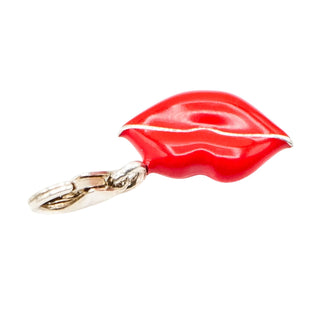 Thomas Sabo Red Enamel Lips Sterling Silver Charm Pendant