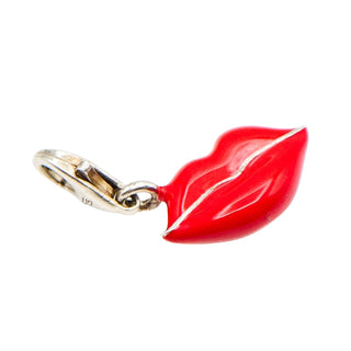 Thomas Sabo Red Enamel Lips Sterling Silver Charm Pendant