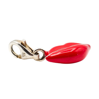 Thomas Sabo Red Enamel Lips Sterling Silver Charm Pendant