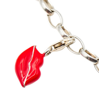 Thomas Sabo Red Enamel Lips Sterling Silver Charm Pendant