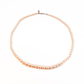 Marvella Pearl Necklace 17.5" White Graduated Simulated Pearls Vintage