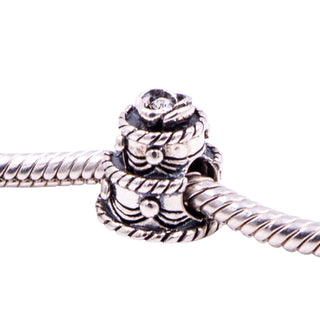 Chamilia Wedding Cake Sterling Silver Swarovski Crystal Charm Bead