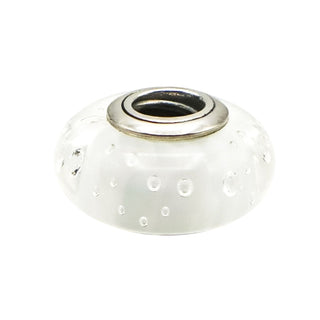 Pandora Clear Effervescence Murano Glass CZ Charm Sterling Silver Retired