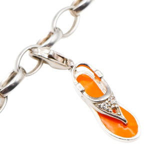 Thomas Sabo Orange Flip Flop Sterling Silver Charm Pendant