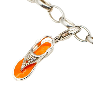 Thomas Sabo Orange Flip Flop Sterling Silver Charm Pendant