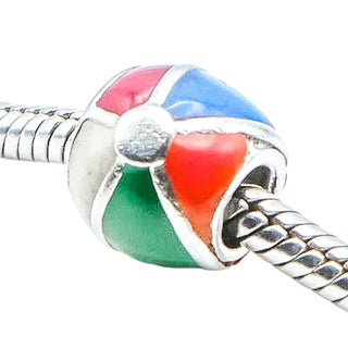 Chamilia Beach Ball Summer Fun Sterling Silver Enamel Charm Bead