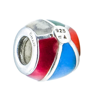 Chamilia Beach Ball Summer Fun Sterling Silver Enamel Charm Bead