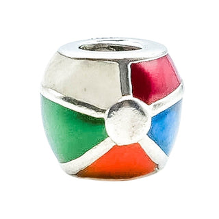 Chamilia Beach Ball Summer Fun Sterling Silver Enamel Charm Bead