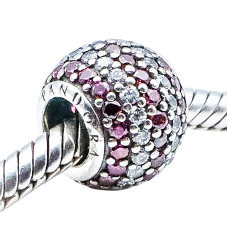 Pandora Red Nautical Pave Lights Sterling Silver Charm With Red Zirconia